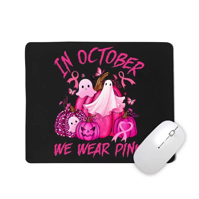 We Wear P.I.N.K Pumpkin Ghost Halloween Mousepad