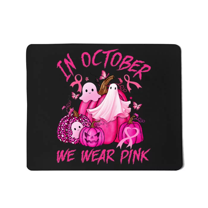 We Wear P.I.N.K Pumpkin Ghost Halloween Mousepad