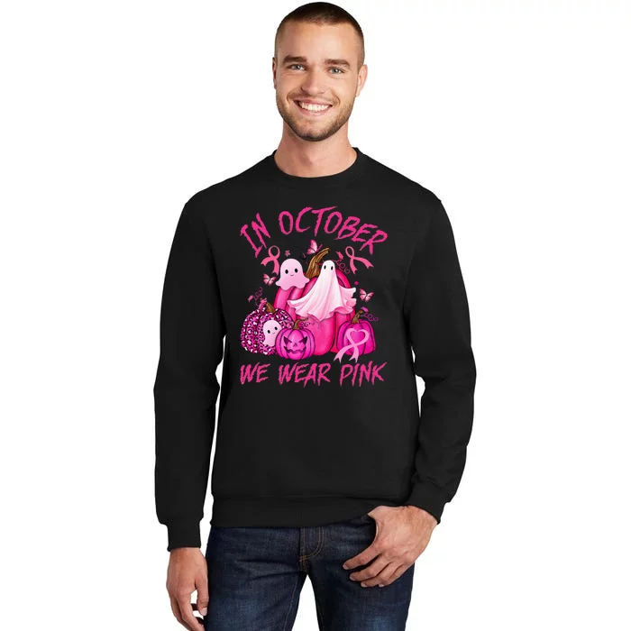 We Wear P.I.N.K Pumpkin Ghost Halloween Tall Sweatshirt