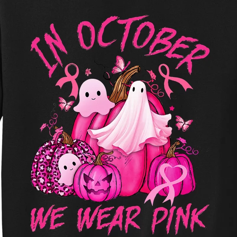 We Wear P.I.N.K Pumpkin Ghost Halloween Tall Sweatshirt