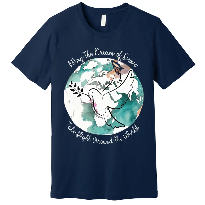 Women World Peace Peace And Love Global Harmony Nonviolence Vneck Premium T-Shirt