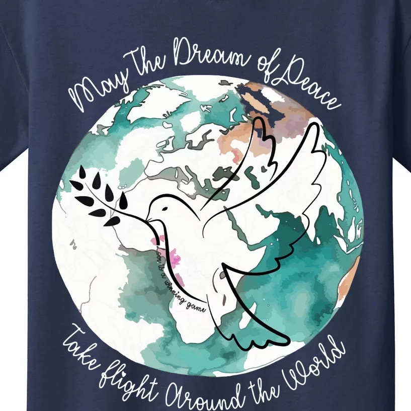 Women World Peace Peace And Love Global Harmony Nonviolence Vneck Kids T-Shirt