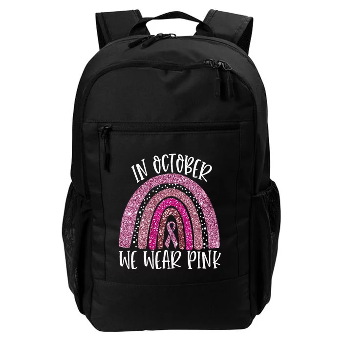 We Wear P.I.N.K Rainbow Breast Cancer Awareness Daily Commute Backpack