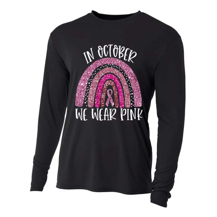 We Wear P.I.N.K Rainbow Breast Cancer Awareness Cooling Performance Long Sleeve Crew