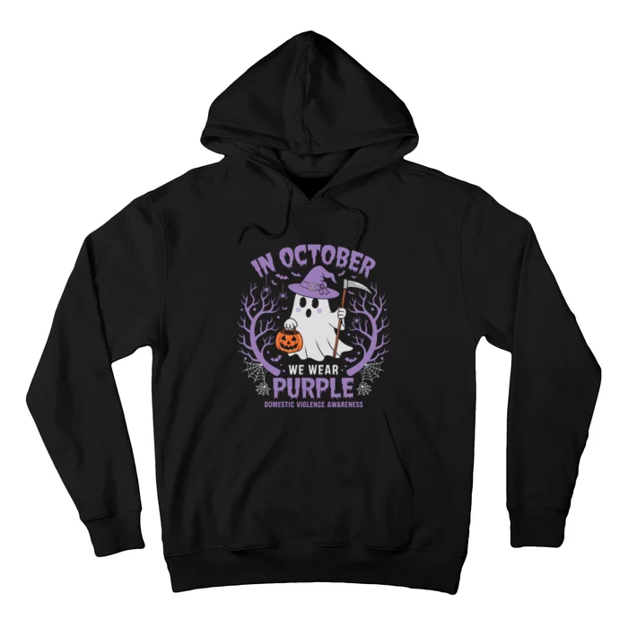 We Wear Purple Family Domestic Violence Awareness Halloween Hoodie