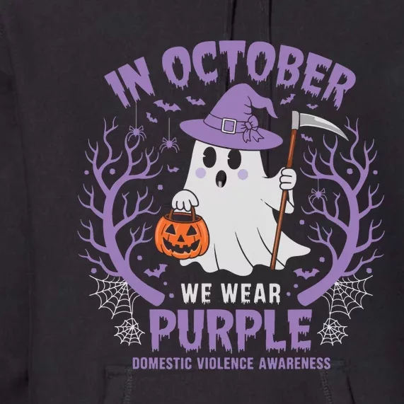 We Wear Purple Family Domestic Violence Awareness Halloween Premium Hoodie