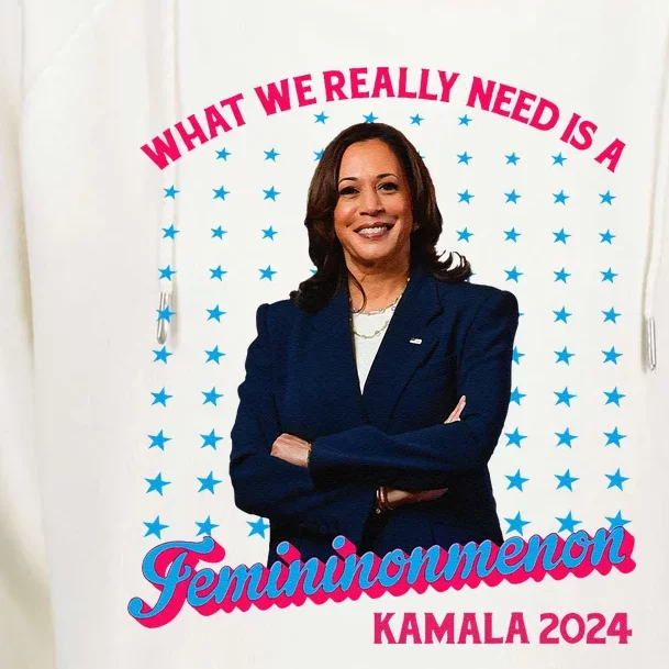 What We Really Need Is A Femininomenon Kamala Harris 2024 Womens Funnel Neck Pullover Hood