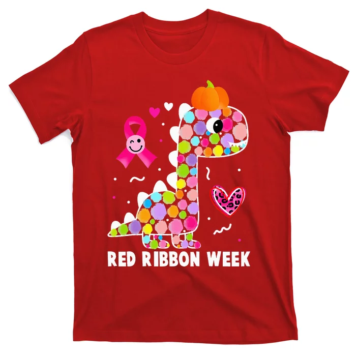 We Wear Red Ribbon Week Awareness Red Ribbon Week T-Shirt