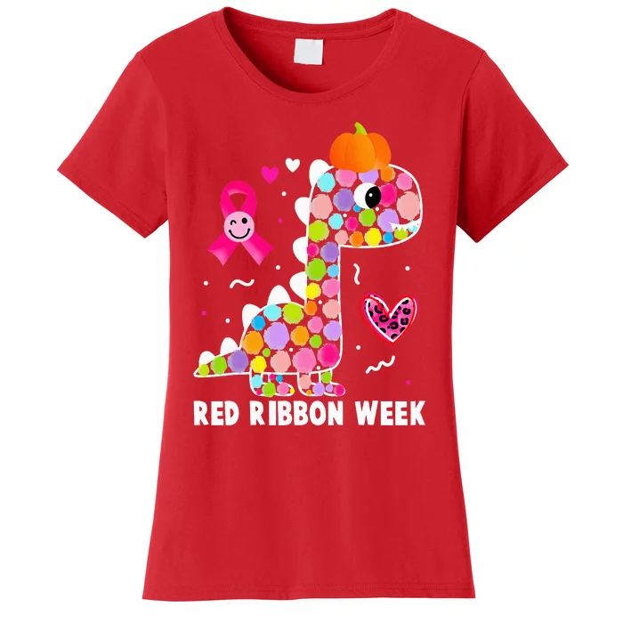 We Wear Red Ribbon Week Awareness Red Ribbon Week Women's T-Shirt