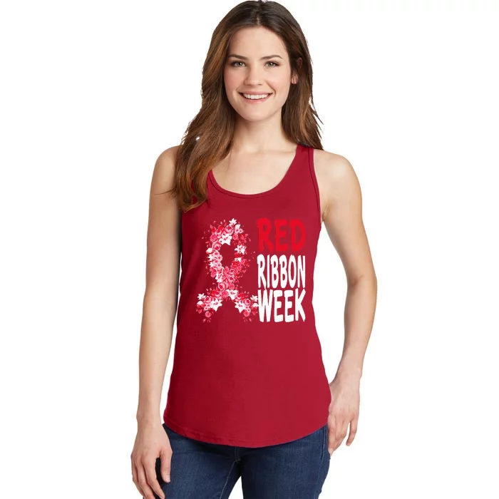 We Wear Red For Red Ribbon Week Awareness Ladies Essential Tank