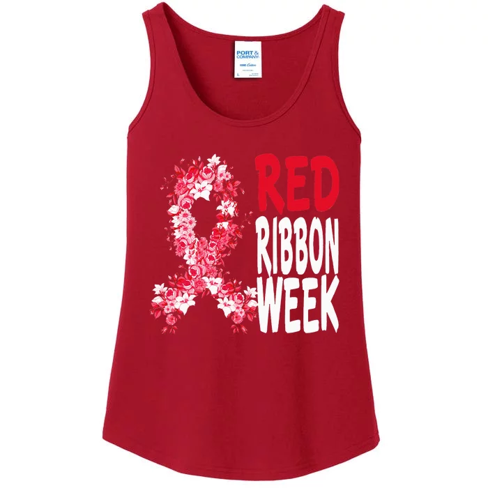 We Wear Red For Red Ribbon Week Awareness Ladies Essential Tank