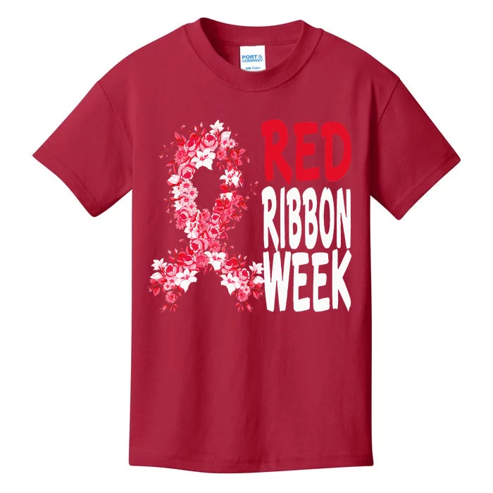 We Wear Red For Red Ribbon Week Awareness Kids T-Shirt