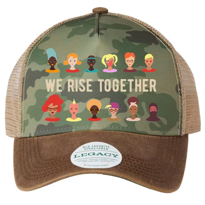 Womens We Rise Together All Women International Women's Day Inspire Legacy Tie Dye Trucker Hat