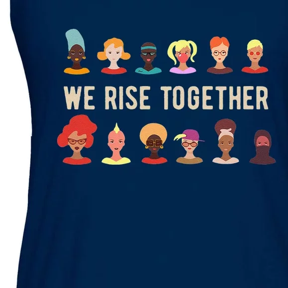 Womens We Rise Together All Women International Women's Day Inspire Ladies Essential Flowy Tank