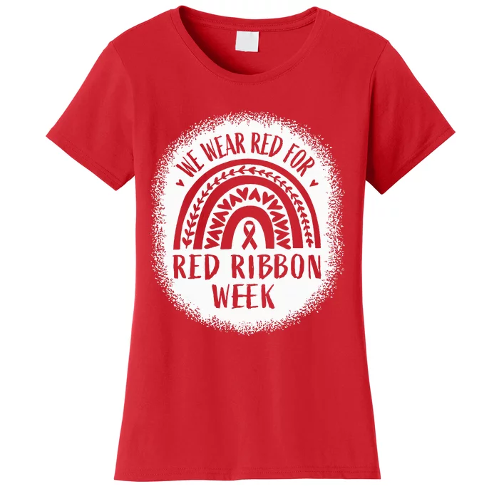 We Wear Red For Red Ribbon Week Awareness Women's T-Shirt