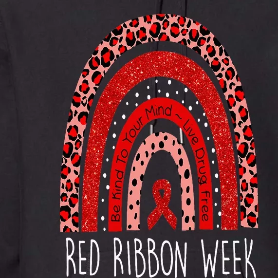 We Wear Red For Red Ribbon Week America Drug Free Premium Hoodie