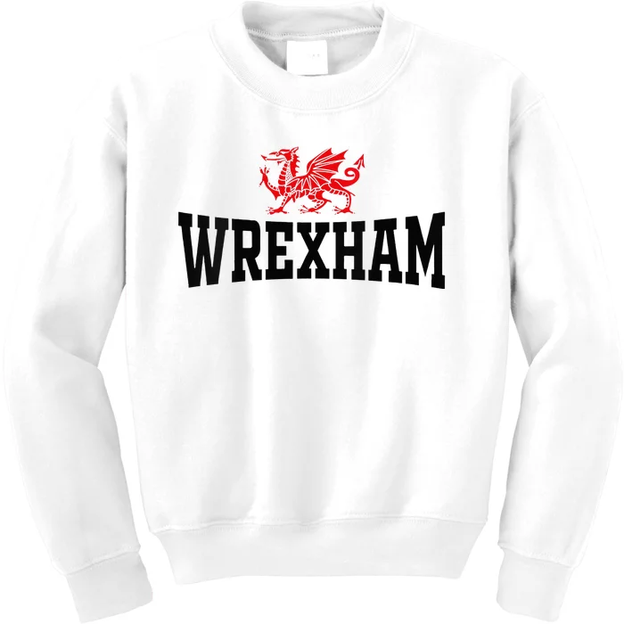 Wrexham Wales Red Dragon Wrecsam Kids Sweatshirt