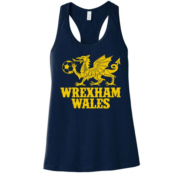 Wrexham Wales Red Dragons Soccer Futbol Women's Racerback Tank