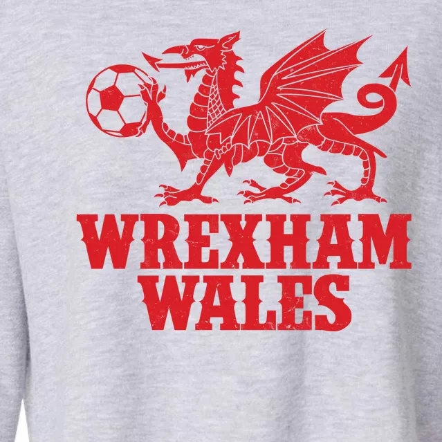 Wrexham Wales Red Dragons Soccer Futbol Cropped Pullover Crew