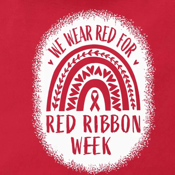 We Wear Red For Red Ribbon Week Awareness Zip Tote Bag