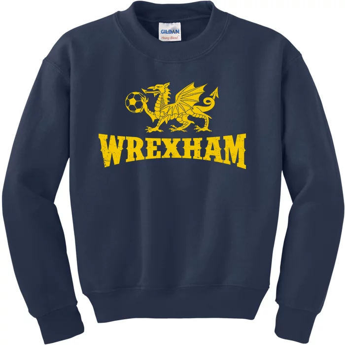 Wrexham Wales Red Dragons Soccer Futbol Kids Sweatshirt