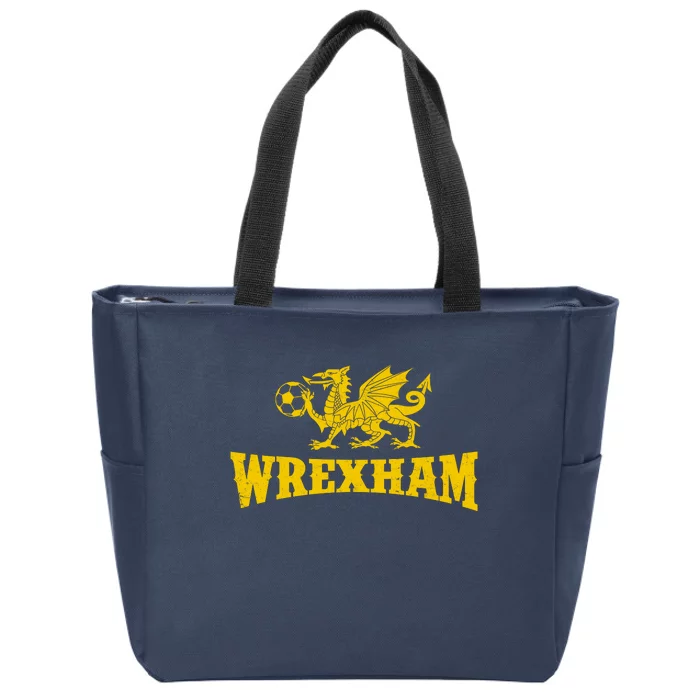 Wrexham Wales Red Dragons Soccer Futbol Zip Tote Bag