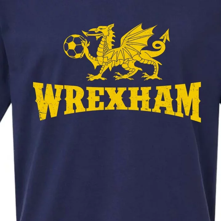 Wrexham Wales Red Dragons Soccer Futbol Sueded Cloud Jersey T-Shirt