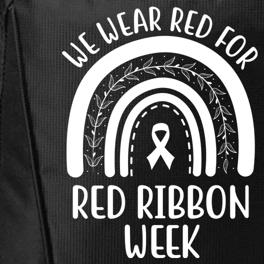 We Wear Red For Red Ribbon Week Rainbow City Backpack