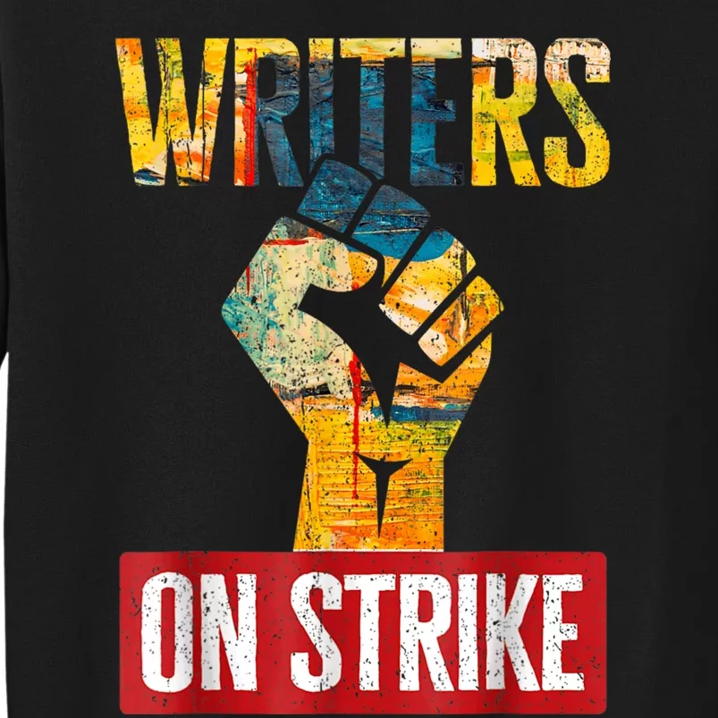 WGA Writers Rights Guild Of America On Strike Anti AI Chat Bots Tall Sweatshirt