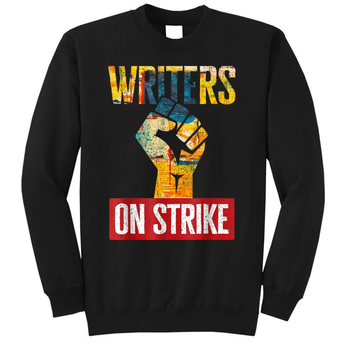 WGA Writers Rights Guild Of America On Strike Anti AI Chat Bots Tall Sweatshirt