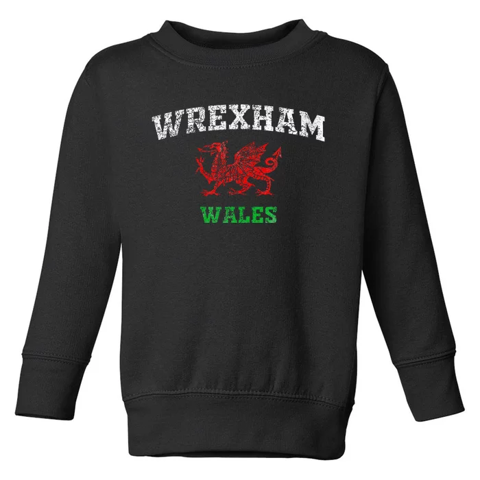 Wrexham Wales Retro Vintage Toddler Sweatshirt