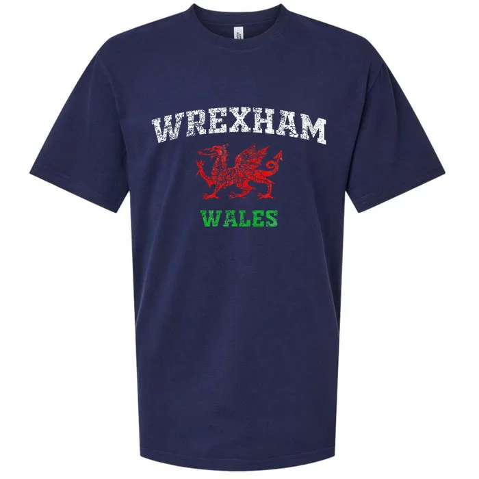 Wrexham Wales Retro Vintage Sueded Cloud Jersey T-Shirt