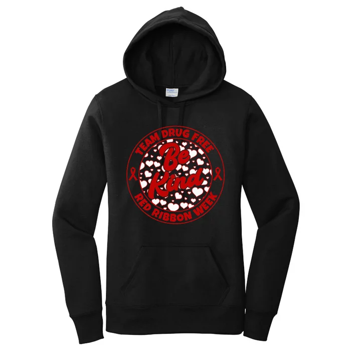 We Wear Red For Red Ribbon Week Drug Abuse Awareness Women's Pullover Hoodie