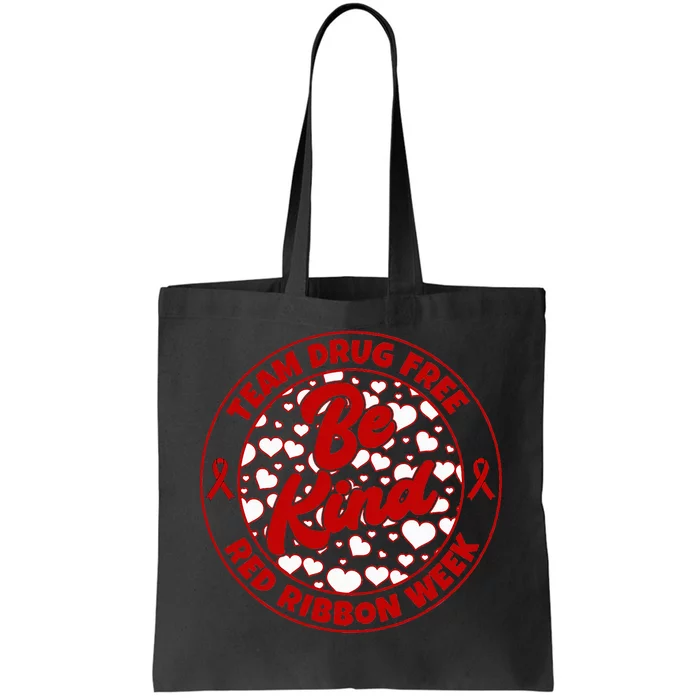 We Wear Red For Red Ribbon Week Drug Abuse Awareness Tote Bag