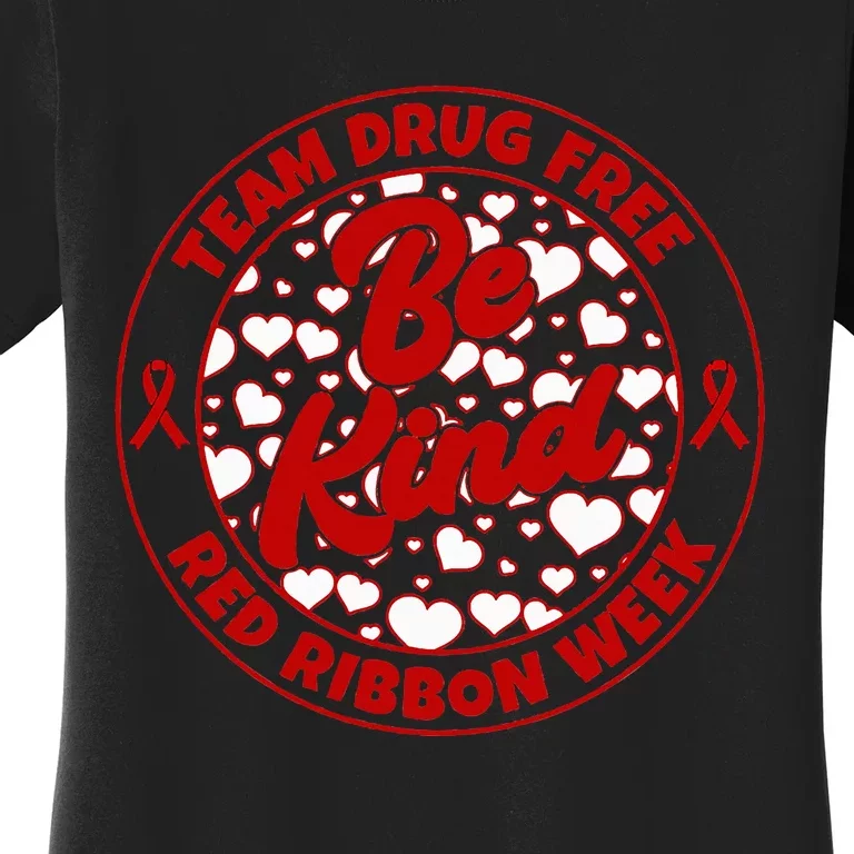 We Wear Red For Red Ribbon Week Drug Abuse Awareness Women's T-Shirt