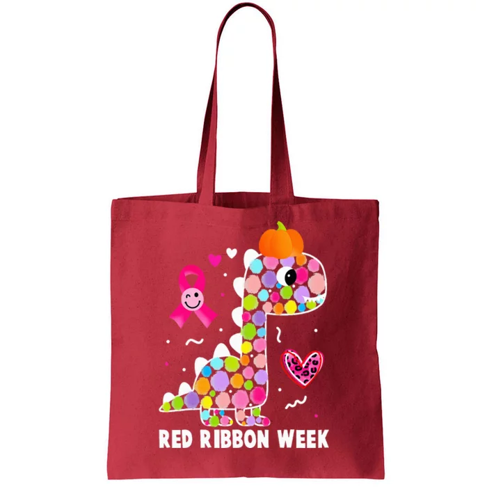 We Wear Red Ribbon Week Awareness Red Ribbon Week Tote Bag