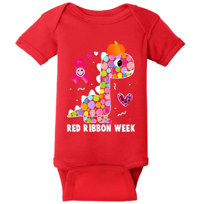 We Wear Red Ribbon Week Awareness Red Ribbon Week Baby Bodysuit