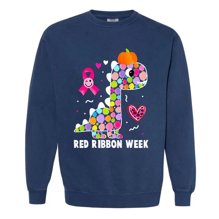 We Wear Red Ribbon Week Awareness Red Ribbon Week Garment-Dyed Sweatshirt