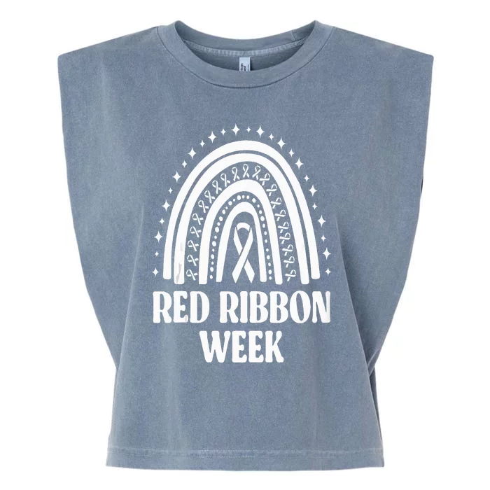 We Wear Red Ribbon Week Drug free red ribbon week Garment-Dyed Women's Muscle Tee