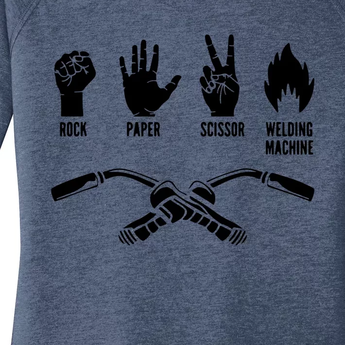 Weld Welder Rock Paper Scissor Welding Women's Perfect Tri Tunic Long Sleeve Shirt