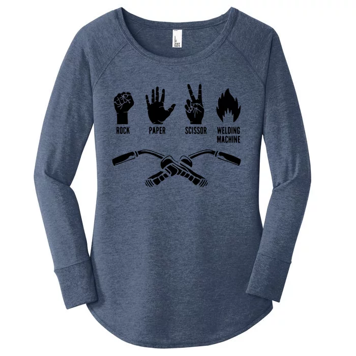 Weld Welder Rock Paper Scissor Welding Women's Perfect Tri Tunic Long Sleeve Shirt