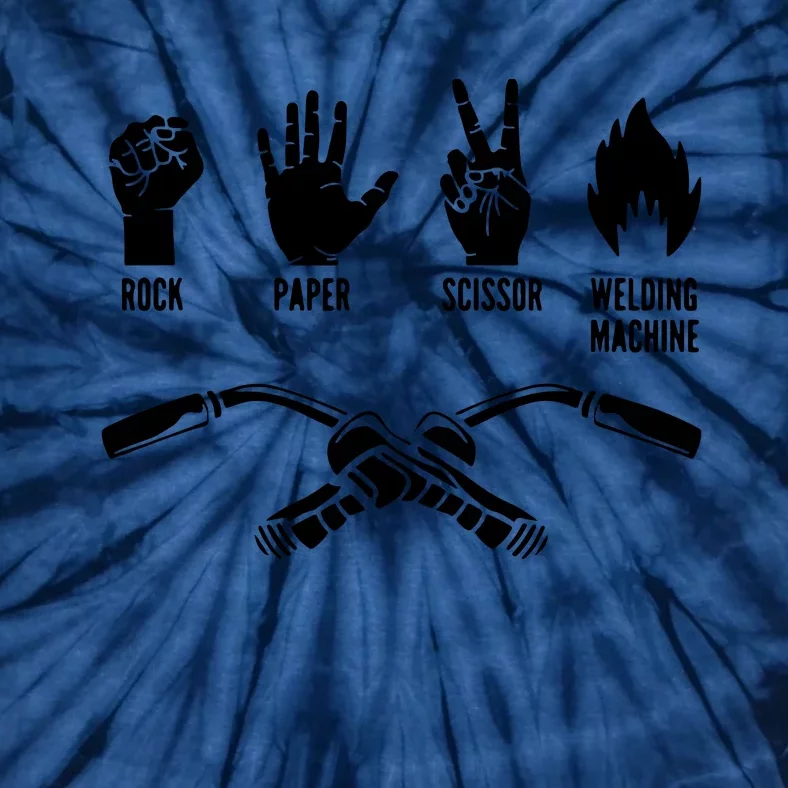 Weld Welder Rock Paper Scissor Welding Tie-Dye T-Shirt