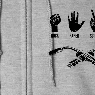 Weld Welder Rock Paper Scissor Welding Full Zip Hoodie