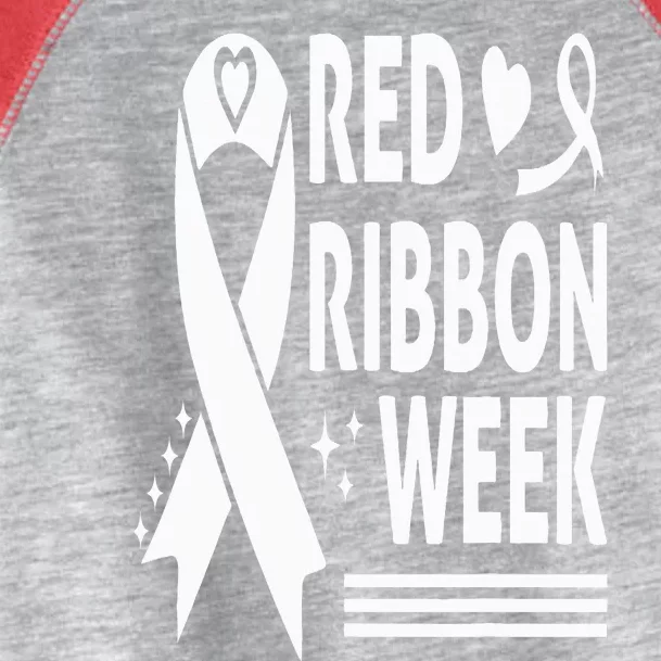 We Wear Red for Red Ribbon Week Awareness Toddler Fine Jersey T-Shirt