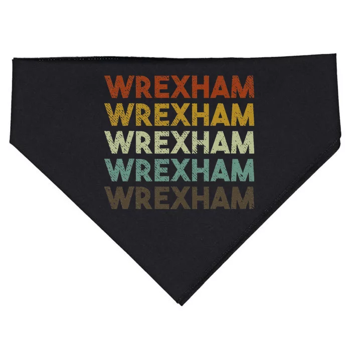 Wrexham Wales Retro 80s Souvenir USA-Made Doggie Bandana