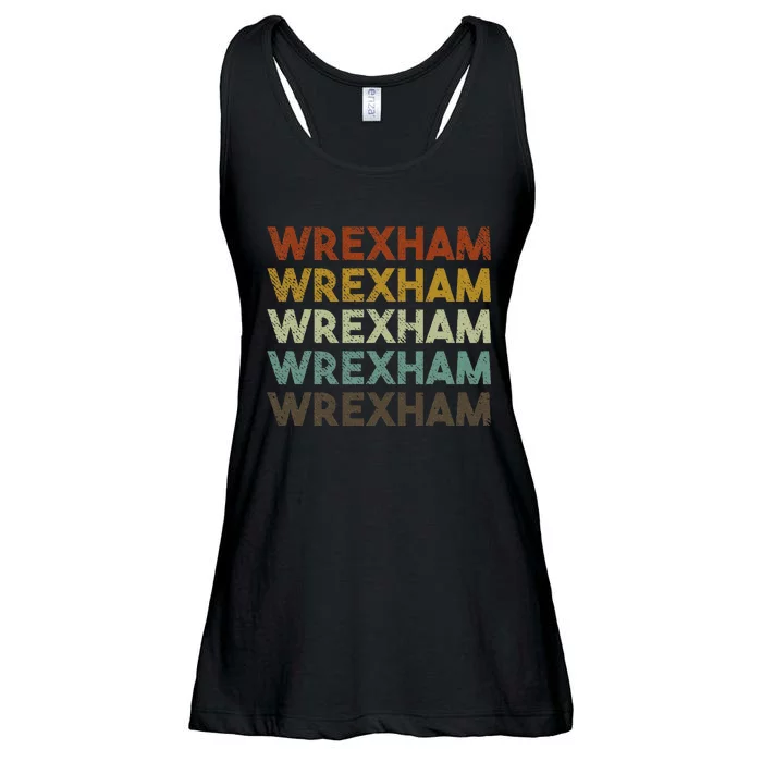 Wrexham Wales Retro 80s Souvenir Ladies Essential Flowy Tank