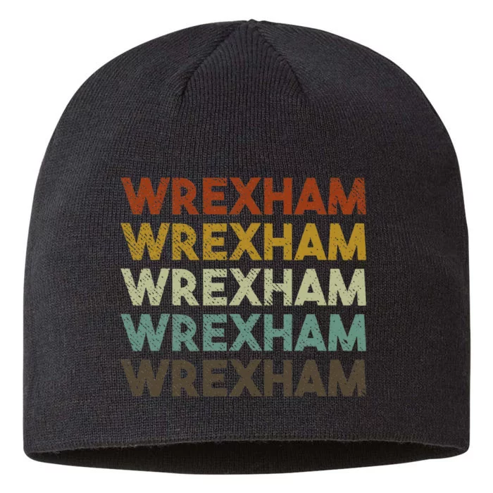 Wrexham Wales Retro 80s Souvenir 8 1/2in Sustainable Knit Beanie