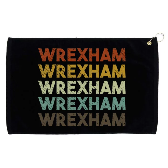 Wrexham Wales Retro 80s Souvenir Grommeted Golf Towel