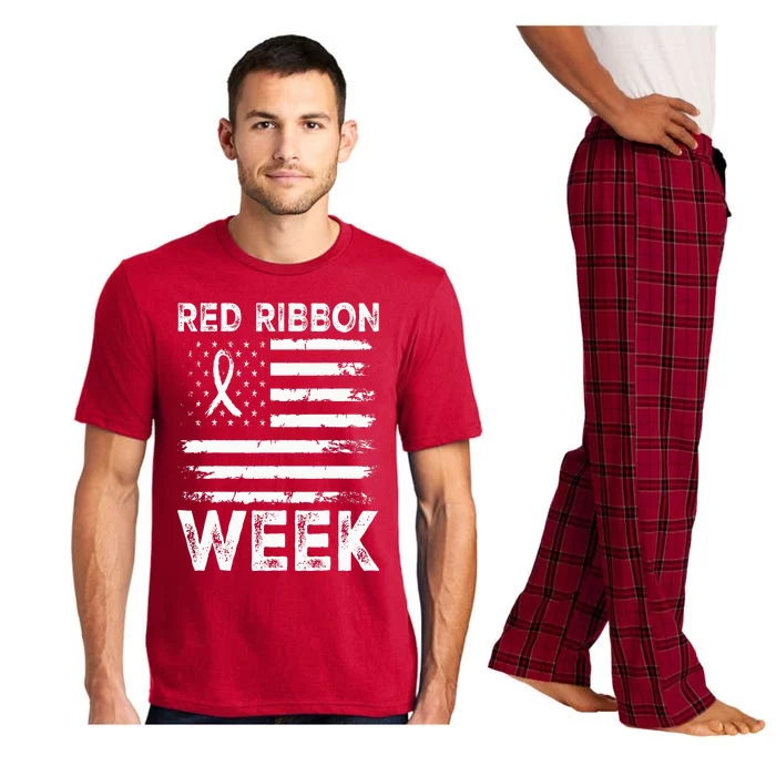 We Wear Red For Red Ribbon Week Awareness Pajama Set