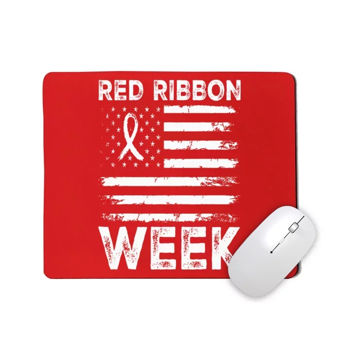 We Wear Red For Red Ribbon Week Awareness Mousepad